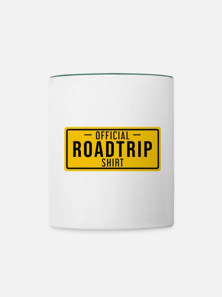 ROADTRIP SHIRT - Tasse zweifarbig - Weiß/Dunkelgrün