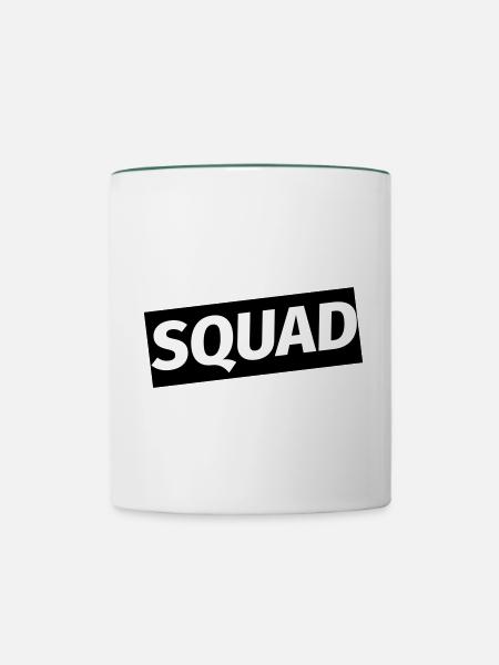 squad - Tasse zweifarbig - Weiß/Dunkelgrün