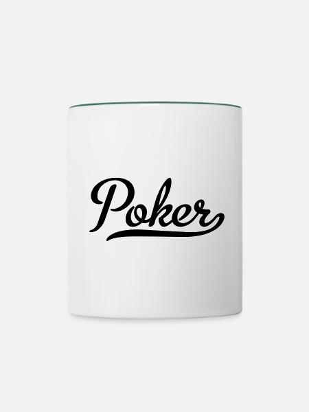 Poker - Tasse zweifarbig - Weiß/Dunkelgrün