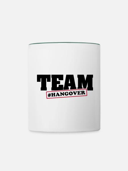 Team Hangover 5 - Tasse zweifarbig - Weiß/Dunkelgrün