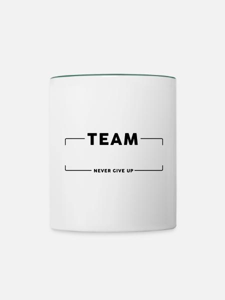Team Team Gruppe - Tasse zweifarbig - Weiß/Dunkelgrün