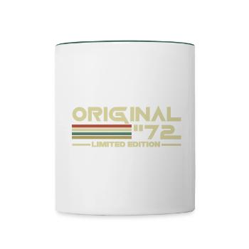 1972 - Tasse zweifarbig - Weiß/Dunkelgrün - Vorne