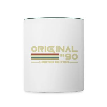 1990 - Contrasting Mug - white/dark green - Front