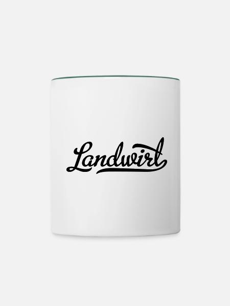 Landwirt - Tasse zweifarbig - Weiß/Dunkelgrün