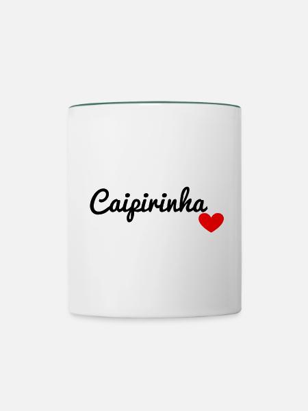 Caipirinha - Tasse zweifarbig - Weiß/Dunkelgrün