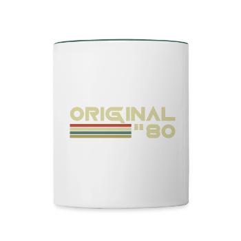 1980 - Mug contrasté - blanc/vert foncé - Devant