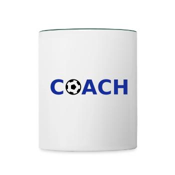 Coach (Football) - Contrasting Mug - white/dark green - Front