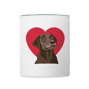 Labrador - Contrasting Mug - white/dark green - Front
