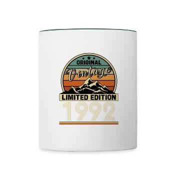1992 - Tasse zweifarbig - Weiß/Dunkelgrün - Vorne