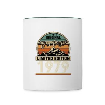 1979 - Tasse zweifarbig - Weiß/Dunkelgrün - Vorne