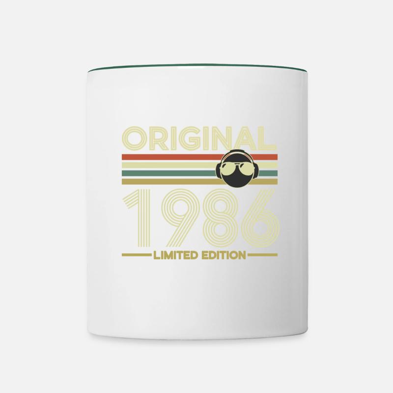 1986 - Mug contrasté - blanc/vert foncé