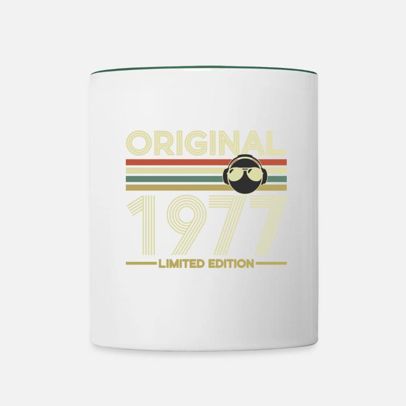 1977 - Mug contrasté - blanc/vert foncé