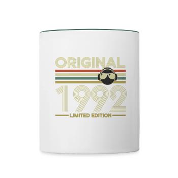 1992 - Tasse zweifarbig - Weiß/Dunkelgrün - Vorne