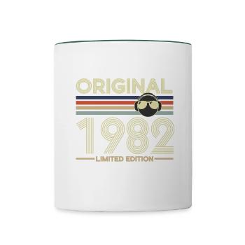 1982 - Contrasting Mug - white/dark green - Front