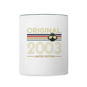 2003 - Contrasting Mug - white/dark green - Front