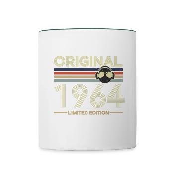 1964 - Tasse zweifarbig - Weiß/Dunkelgrün - Vorne