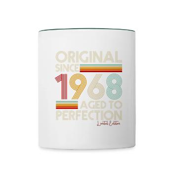 1968 - Contrasting Mug - white/dark green - Front