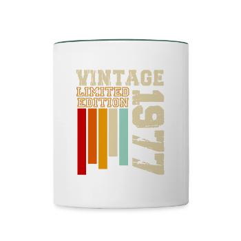 1977 - Mug contrasté - blanc/vert foncé - Devant