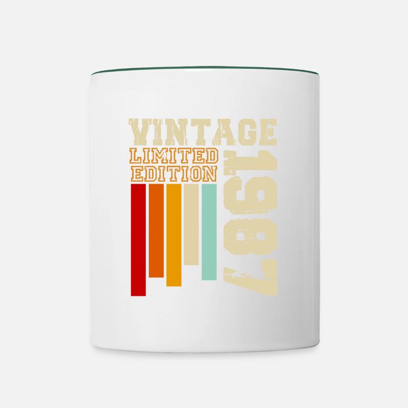 1987 - Mug contrasté - blanc/vert foncé