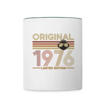 1976 - Contrasting Mug - white/dark green - Front