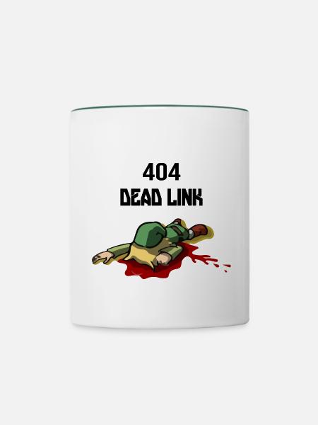 DEAD LINK SHIRT - Tasse zweifarbig - Weiß/Dunkelgrün