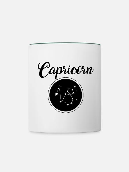 Capricorn Steinbock - Tasse zweifarbig - Weiß/Dunkelgrün