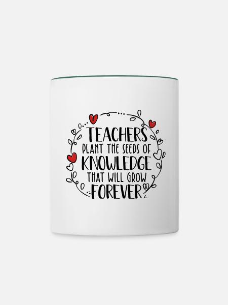 Lehrer sind wichtig - Tasse zweifarbig - Weiß/Dunkelgrün