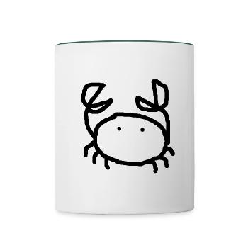 Crab - Contrasting Mug - white/dark green - Front