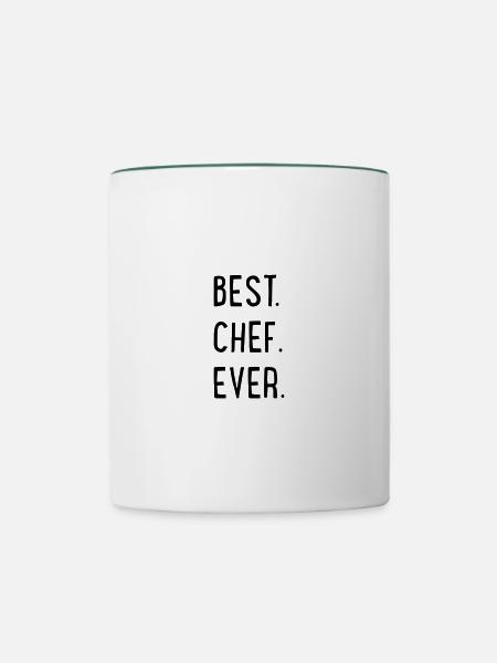 best chef ever - Tasse zweifarbig - Weiß/Dunkelgrün