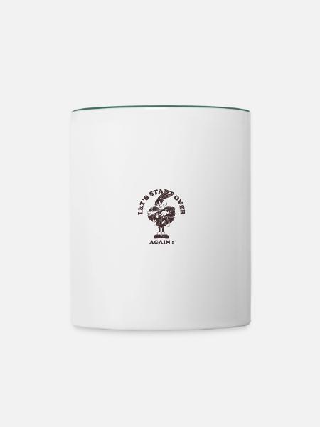 Herzschmerz Kaninchen - Tasse zweifarbig - Weiß/Dunkelgrün