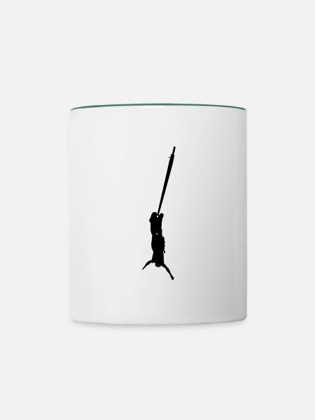 bungee springen - Tasse zweifarbig - Weiß/Dunkelgrün