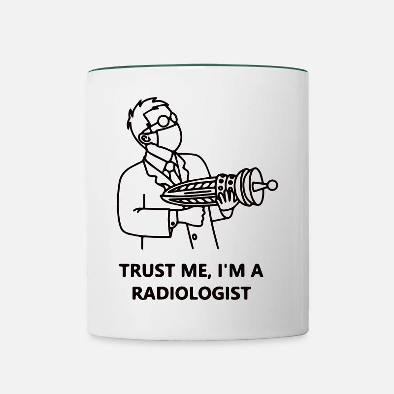 radiologue - Mug contrasté - blanc/vert foncé