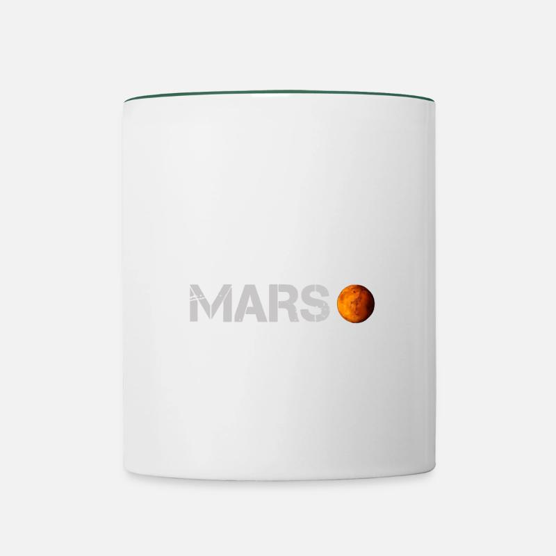 Occupy Mars - Mug contrasté - blanc/vert foncé