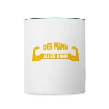 Lucas Der Mann Der Alles Kann Vorname Lucas - Tasse zweifarbig - Weiß/Dunkelgrün - Vorne