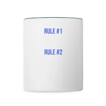 Geschichtslehrer-Regeln - Tasse zweifarbig - Weiß/Dunkelgrün - Vorne