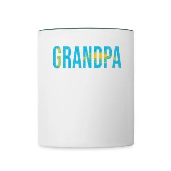 Kazakhstan Opa Legend Vatertag - Tasse zweifarbig - Weiß/Dunkelgrün - Vorne