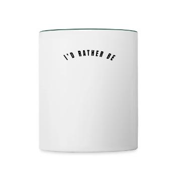 shih tzu Ich würde eher mit meinem Shih spielen - Tasse zweifarbig - Weiß/Dunkelgrün - Vorne