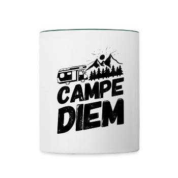 Camping-car Campen Diem II - Mug contrasté - blanc/vert foncé - Devant