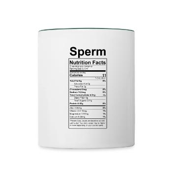 Ingredients funny dirty humor gag - Contrasting Mug - white/dark green - Front