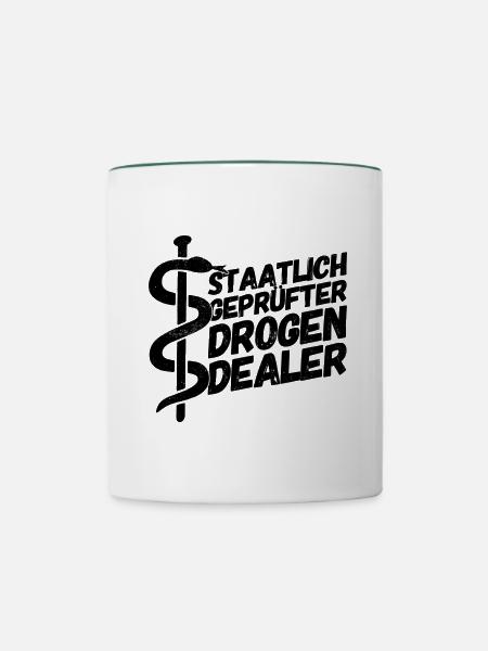 Apotheker Apotheke Pharmazeut - Tasse zweifarbig - Weiß/Dunkelgrün