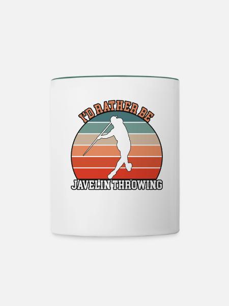Rather Be Javelin Throwing - Tasse zweifarbig - Weiß/Dunkelgrün