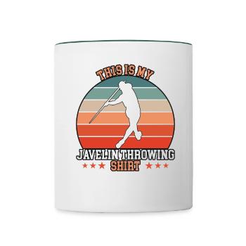 Javelin Throwing Javelin Throw - Contrasting Mug - white/dark green - Front