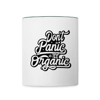Cannabis Marijuana Weed Smoking - Contrasting Mug - white/dark green - Front