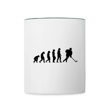 Eishockey Evolution II - Tasse zweifarbig - Weiß/Dunkelgrün - Vorne