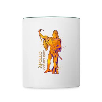 God of Light - Apollo - Contrasting Mug - white/dark green - Front