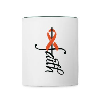 Ribbon COPD Awareness - Contrasting Mug - white/dark green - Front