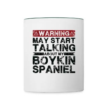 Speaking of Boykin spaniels - Contrasting Mug - white/dark green - Front