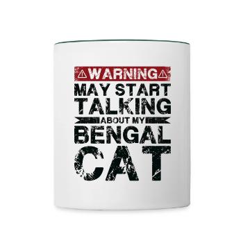Apropos Bengalkatze - Tasse zweifarbig - Weiß/Dunkelgrün - Vorne