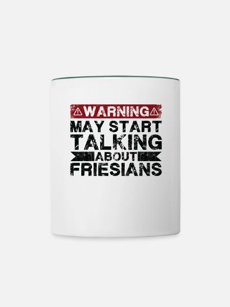 Apropos Friesisch - Tasse zweifarbig - Weiß/Dunkelgrün