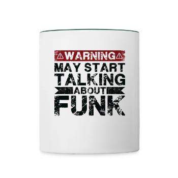 Über Funkmusik Sprechen - Tasse zweifarbig - Weiß/Dunkelgrün - Vorne